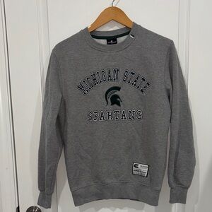 Colosseum Athletics  Michigan State Spartans  Crew Sweatshirt in grey size small